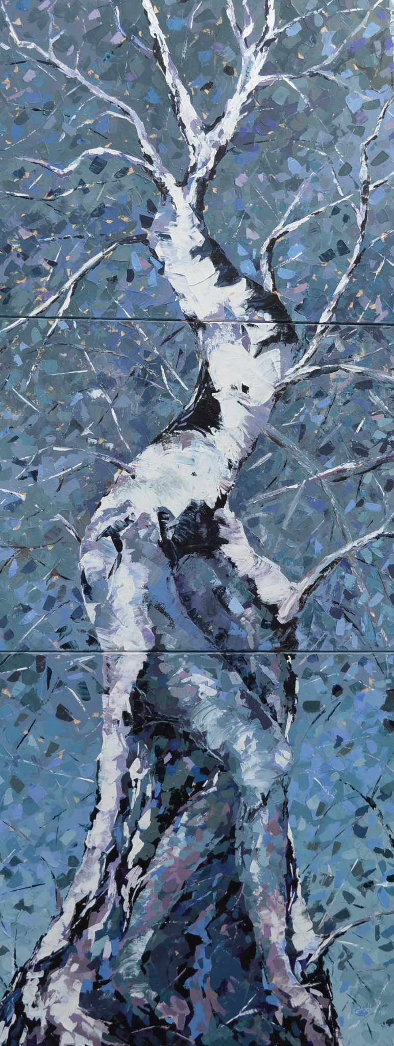 08 Birch I  Acryl auf Leinwand 260x100 cm